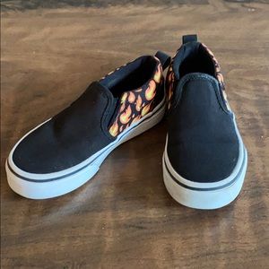 Slip on flame Vans - lightly worn